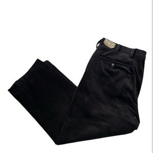 New Orvis Men’s Stretch Corduroy Pleated Pants Gray Black Size 40”x26” Altered